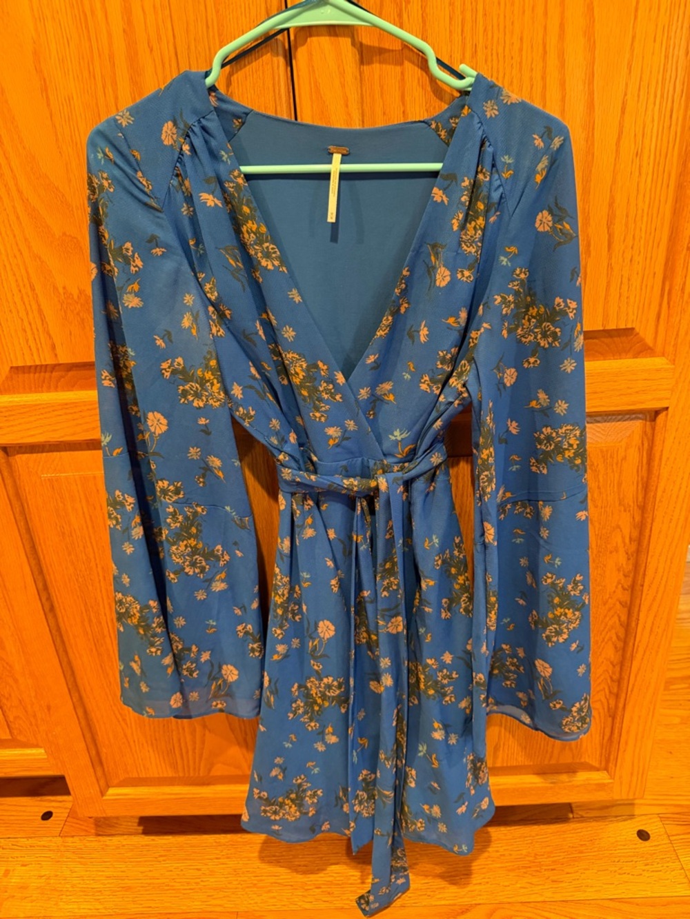 Free People Vibrant Royal Blue Top with Tag Detail